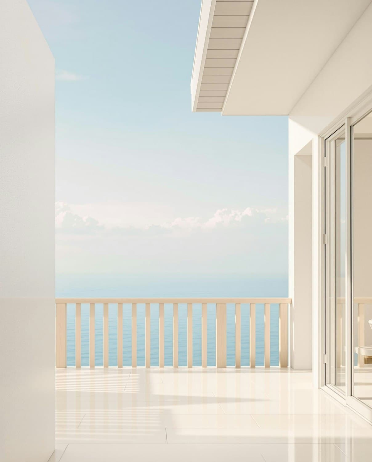 Private suite terrace overlooking the water